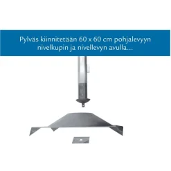 Pylväslaituri Savorak Suorapääty 5m irto-osina