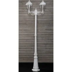 Pylväsvalaisin Noor Kello 2-osainen 2180x650 mm valkoinen/kulta