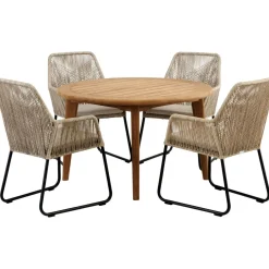 Pyöreä ruokapöytä ulos Brafab Lilja, Ø120cm, tiikki
