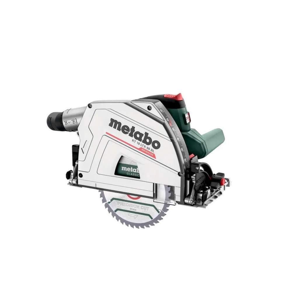 Pöyrösaha Metabo KT 18 LTX 66 BL 18V metaBOX 340 -säilytyslaatikossa ilman akkua ja laturia