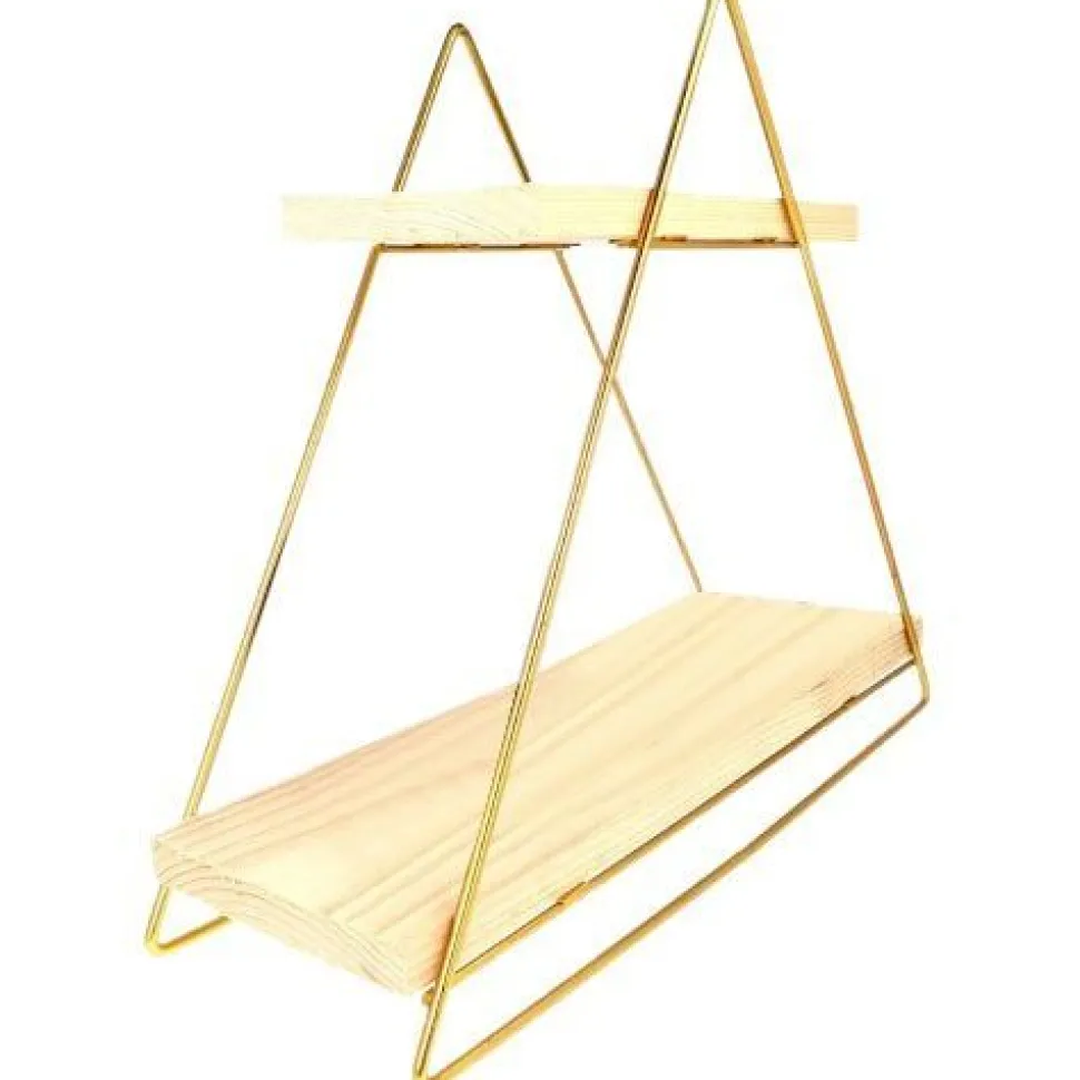 Pöytähylly Linento Furniture Masa, kulta/ruskea