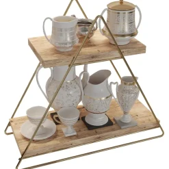 Pöytähylly Linento Furniture Masa, kulta/ruskea
