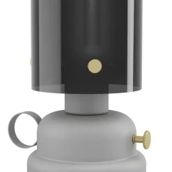 Pöytävalaisin Eglo Gargrave, Ø31.5cm, E27, 40W, IP20, harmaa/messinki