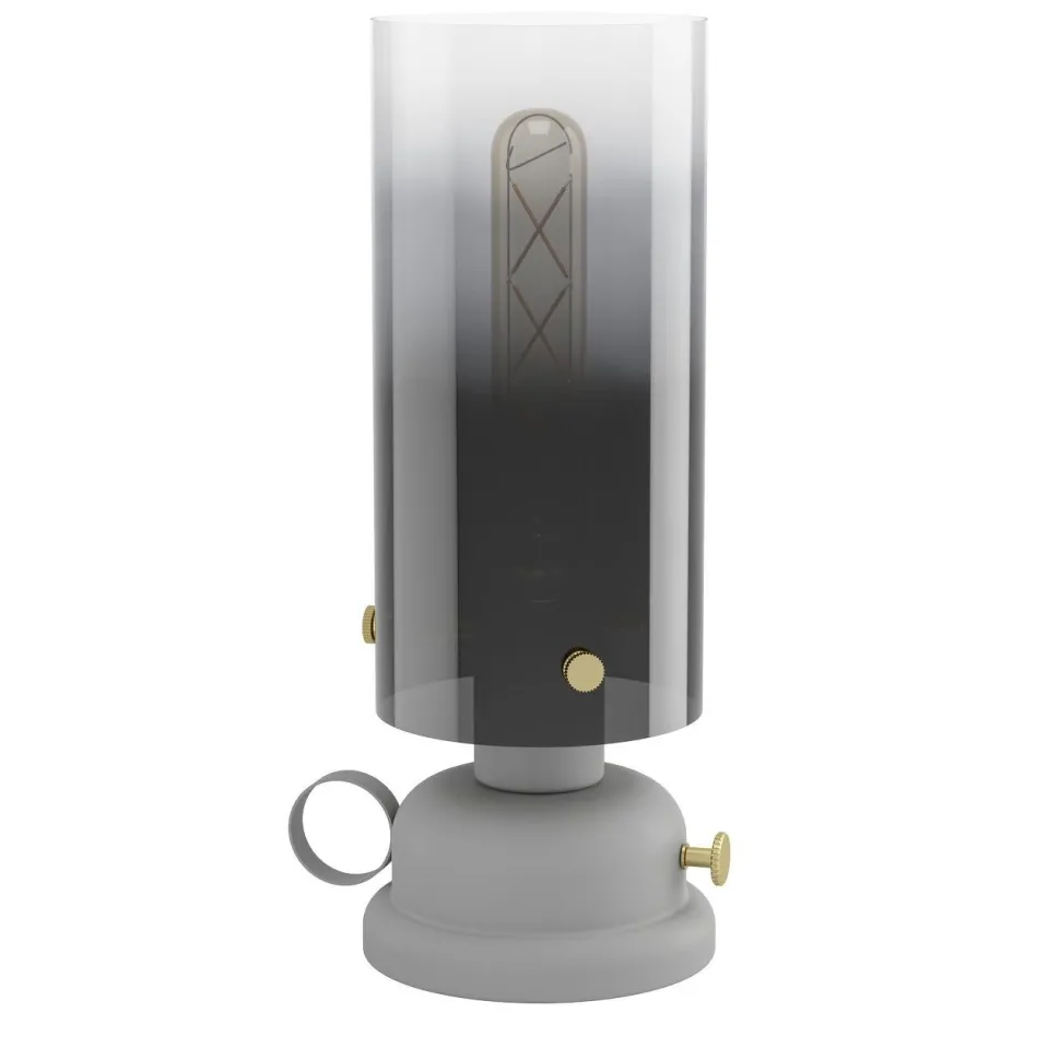 Pöytävalaisin Eglo Gargrave, Ø31.5cm, E27, 40W, IP20, harmaa/messinki