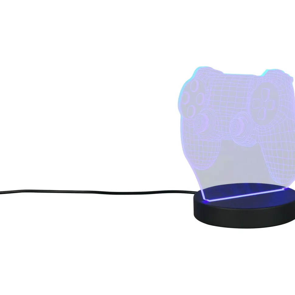Pöytävalaisin Trio Joy LED RGB musta