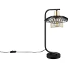 Pöytävalaisin Trio Lauris 44cm E27 mattamusta/kulta