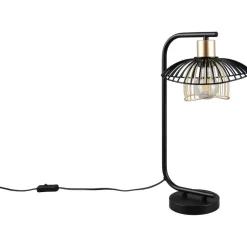 Pöytävalaisin Trio Lauris 44cm E27 mattamusta/kulta