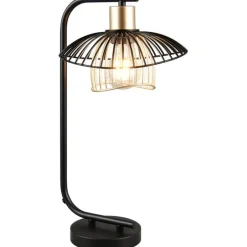 Pöytävalaisin Trio Lauris 44cm E27 mattamusta/kulta