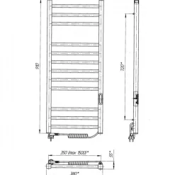 Pyyhekuivain Imidz C12, 350x900, ajastimella, eri värejä
