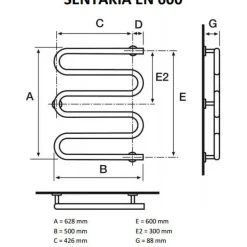 Pyyhekuivain Sentakia EN 600 500x628 mm vesi rst
