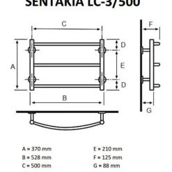 Pyyhekuivain Sentakia LC-3/500 528x370 mm vesi kromi