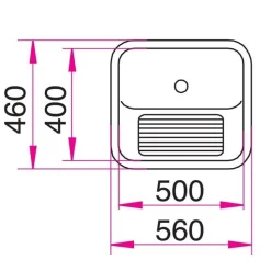 Pyykkiallas Stala P-59071U 560x460 mm rst