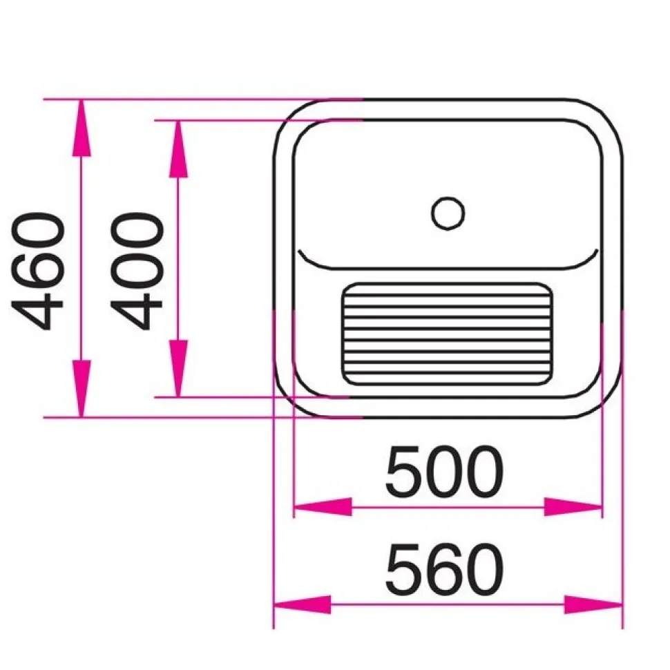 Pyykkiallas Stala P-59071U 560x460 mm rst