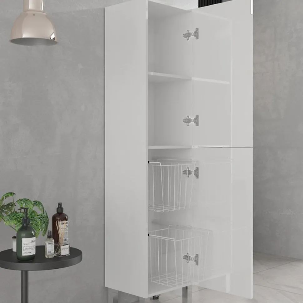 Pyykkikaappi Lektar Indoor Kaisla, pvc, 160cm, valkoinen