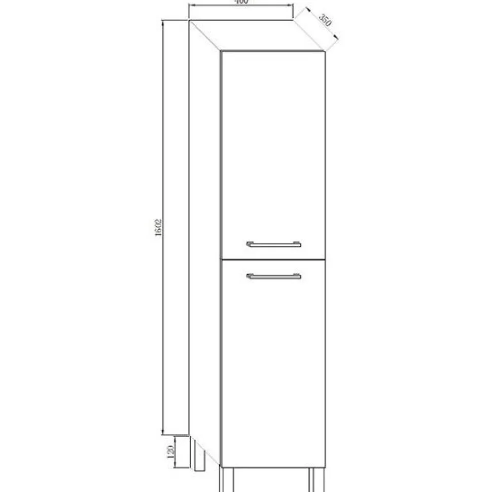 Pyykkikaappi Lektar Indoor Kaisla, pvc, 160cm, valkoinen