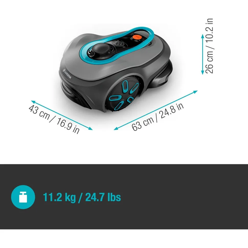 Rajalangaton robottiruohonleikkuri Gardena Smart Sileno Free 1500 1500 m²