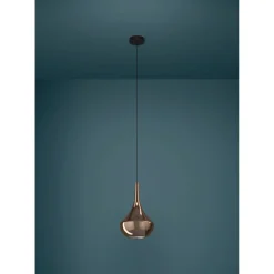 Riippuvalaisin Eglo Almoster Ø25cm E27 maks. 28W IP20 musta/kupari