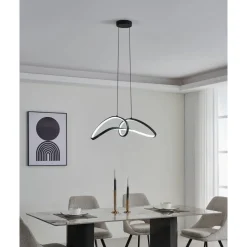 Riippuvalaisin Eglo Calarossa-z LED RGB CCT musta/valkoinen