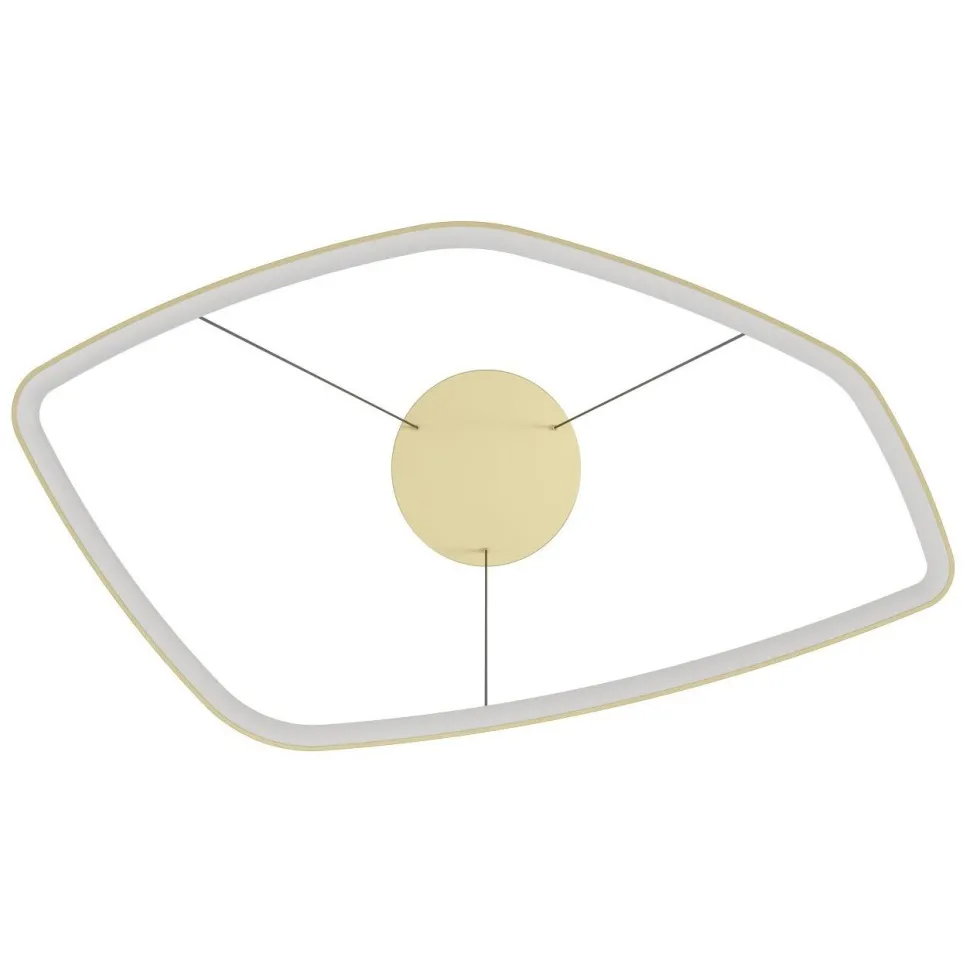 Riippuvalaisin Eglo Vallerosa, Ø58cm, LED, 25.2W, IP20, messinki/valkoinen