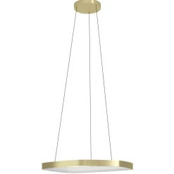 Riippuvalaisin Eglo Vallerosa, Ø58cm, LED, 25.2W, IP20, messinki/valkoinen