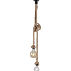 Riippuvalaisin LeuchtenDirekt Rope 2xE27 Ø10 cm beige