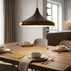 Riippuvalaisin Linento Lighting Eysan 207, Ø35cm, ruskea