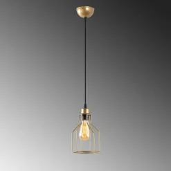 Riippuvalaisin Linento Lighting Kofi-N-1092-1, Ø17cm, kulta