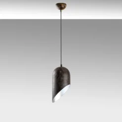 Riippuvalaisin Linento Lighting KESIK-6161-RETRO, Ø14cm, tummanruskea