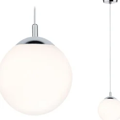 Riippuvalaisin Paulmann Globe, IP44, E27, himmennettävä, kromi