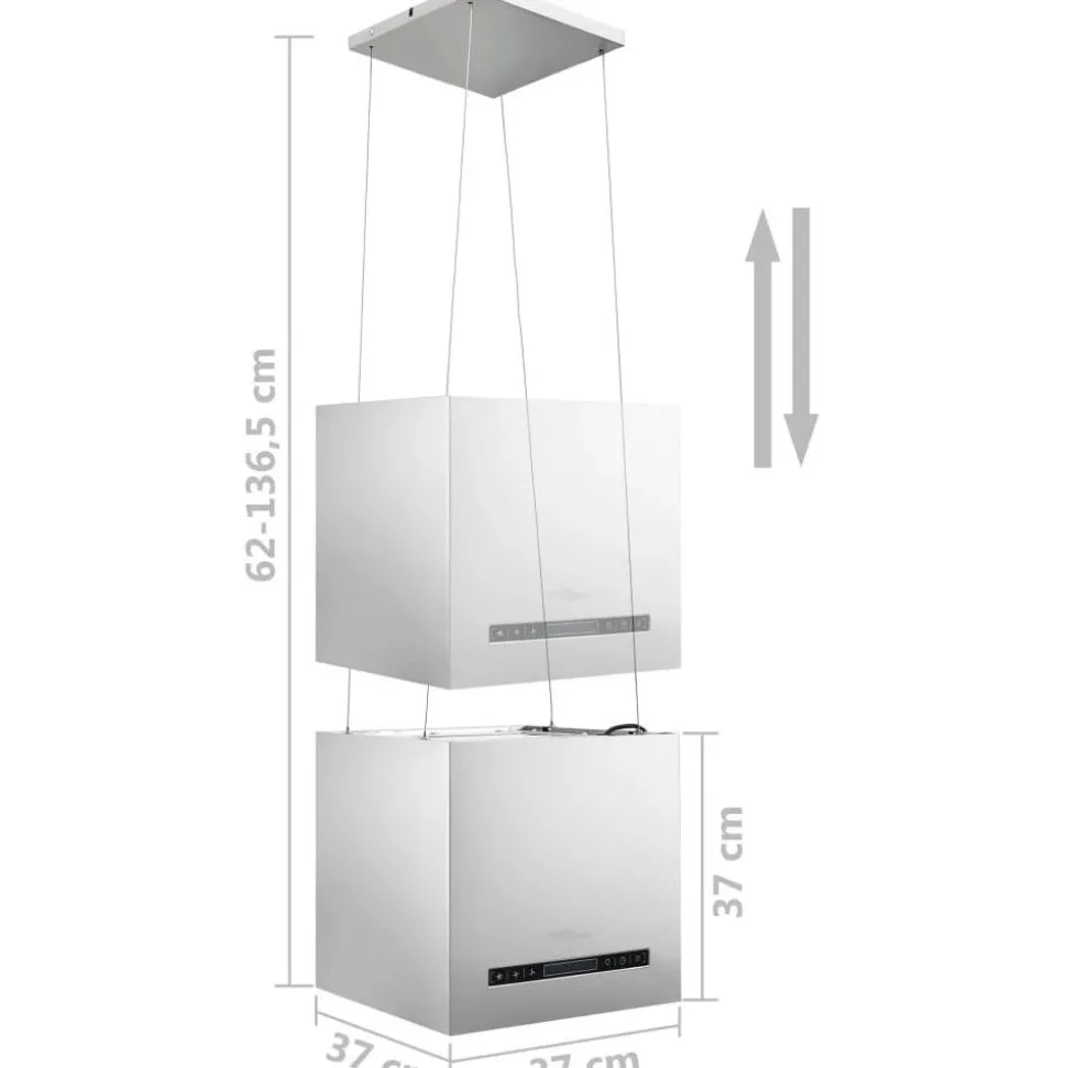 Ripustettava liesituuletin LCD 37 cm ruostumaton teräs