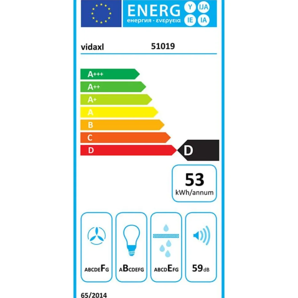Ripustettava liesituuletin LCD 37 cm ruostumaton teräs
