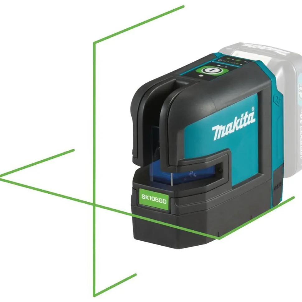 Ristiviivalaser Makita SK105GDZ vihreä ilman akkua