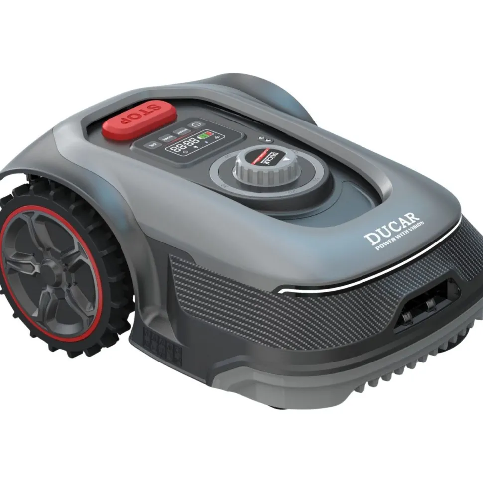 Robottiruoholeikkuri Ducar D001, 300-1200m² pihoille