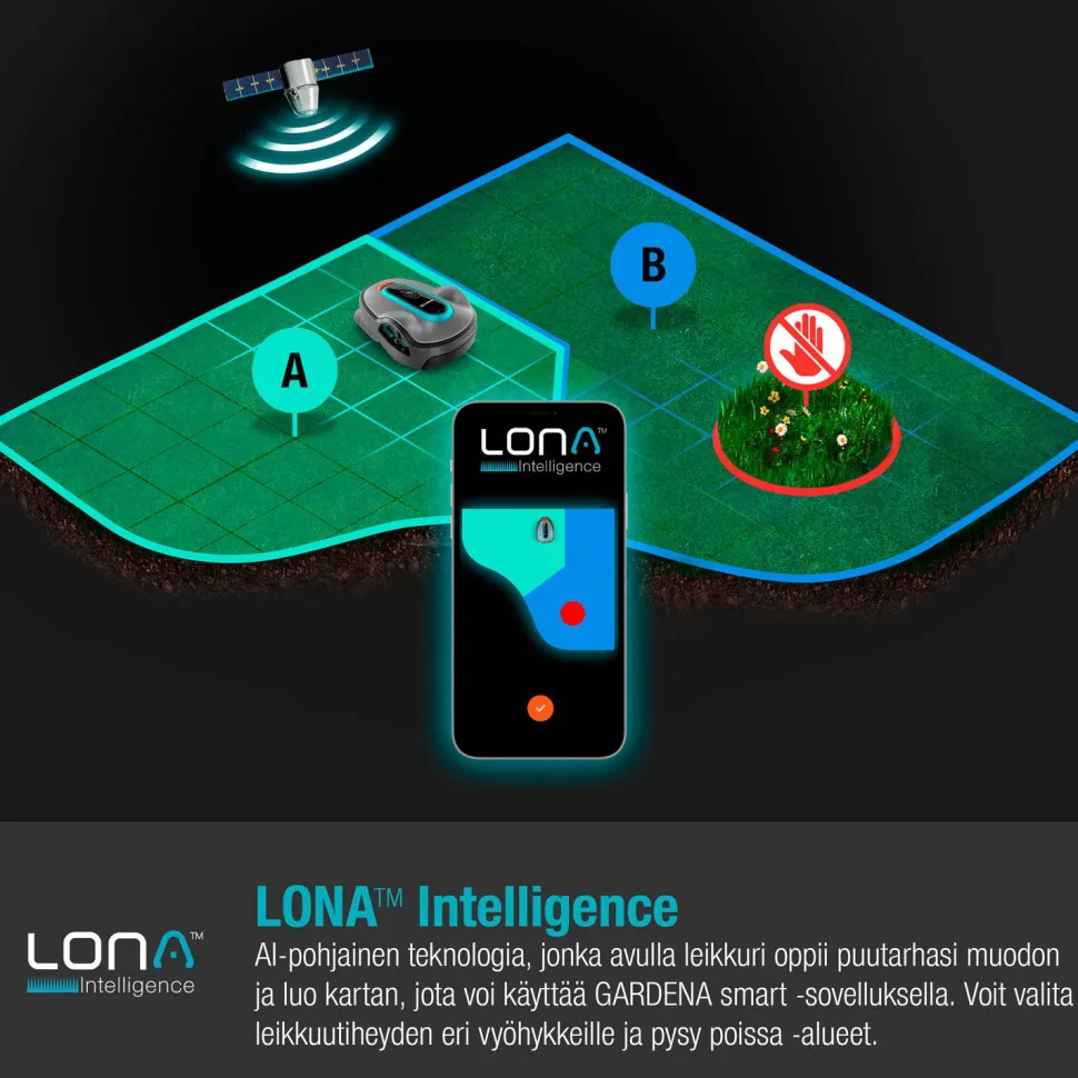 Robottiruohonleikkuri Gardena Smart Sileno City 500 Lona 500 m²