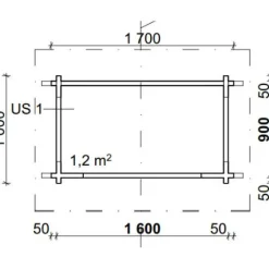 Roskakatos LP Garden J1, 900x1600mm