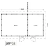 Roskakatos Timburg RK34V, 8040x4236mm, 34m², puuvalmis