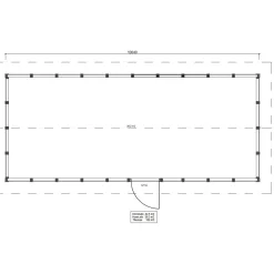 Roskakatos Timburg RK43, 10040x4236mm, 42.5m², puuvalmis