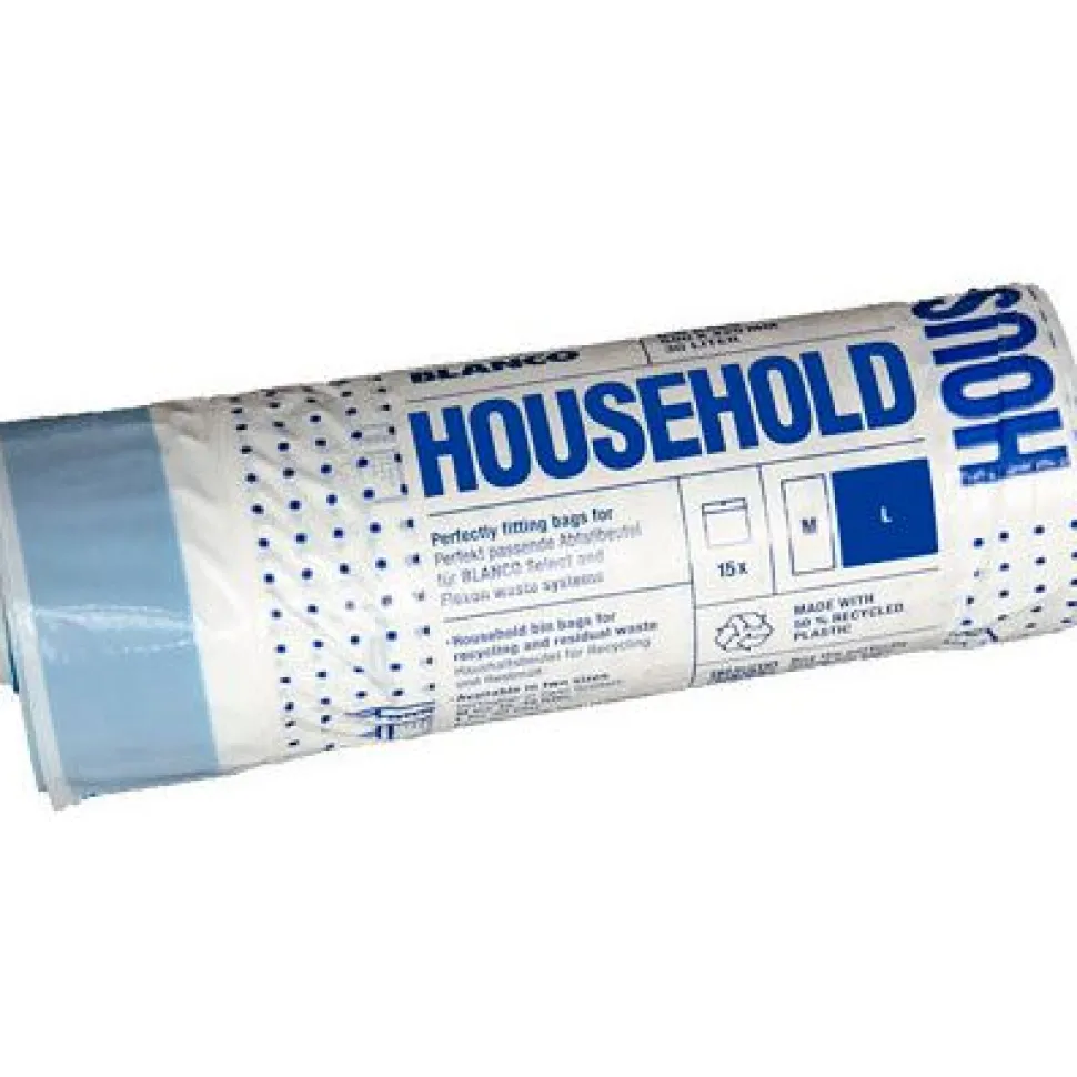 Roskapussi Blanco L 30L, Flexon- ja Select-astioille, 15kpl/rulla