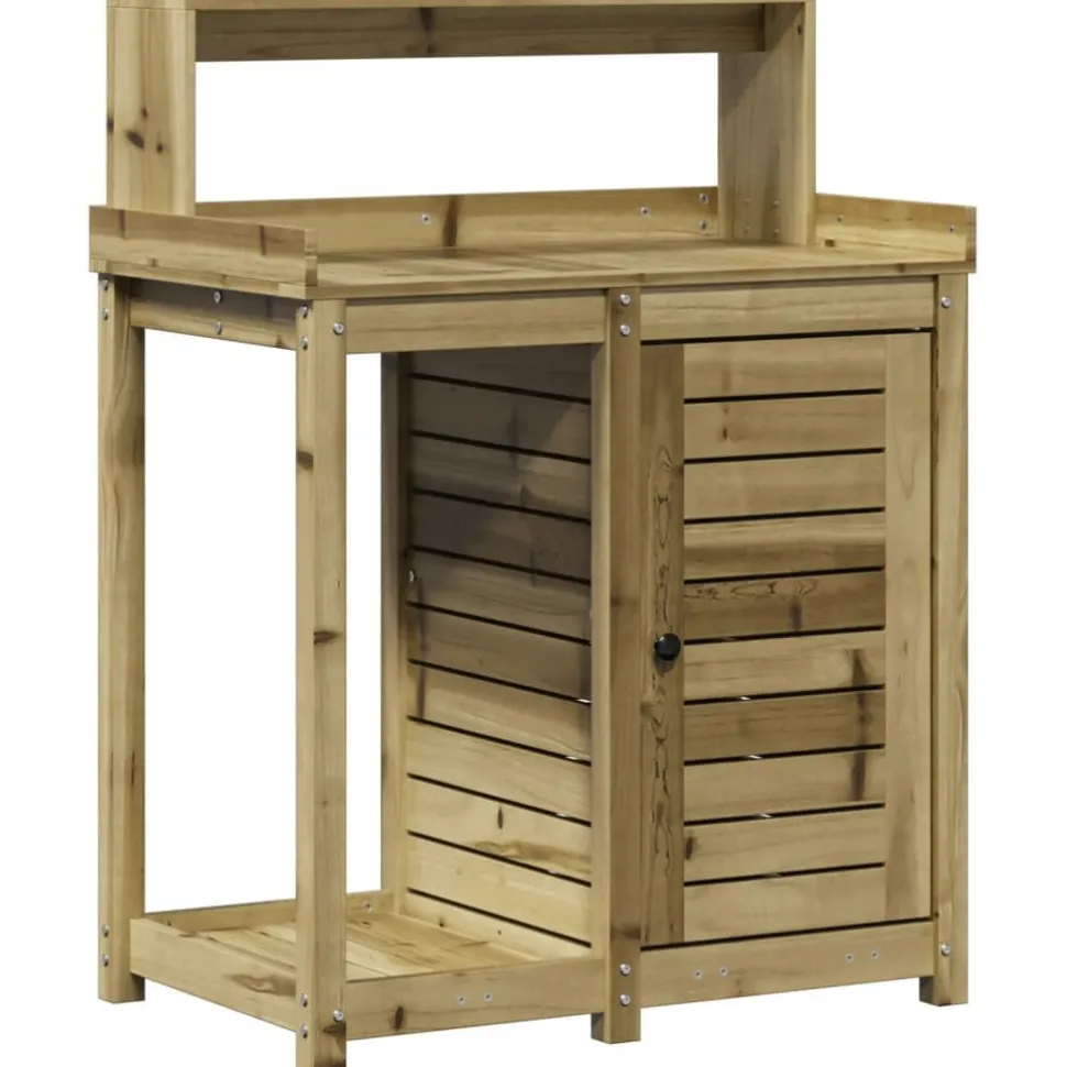 Ruukutuspöytä hyllyllä, 82,5x50x109,5 cm, eri värejä (33976)