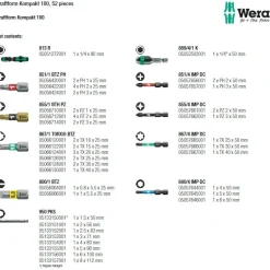 Ruuvimeisselisarja Wera Kraftform Kompakt 100, 52 kpl