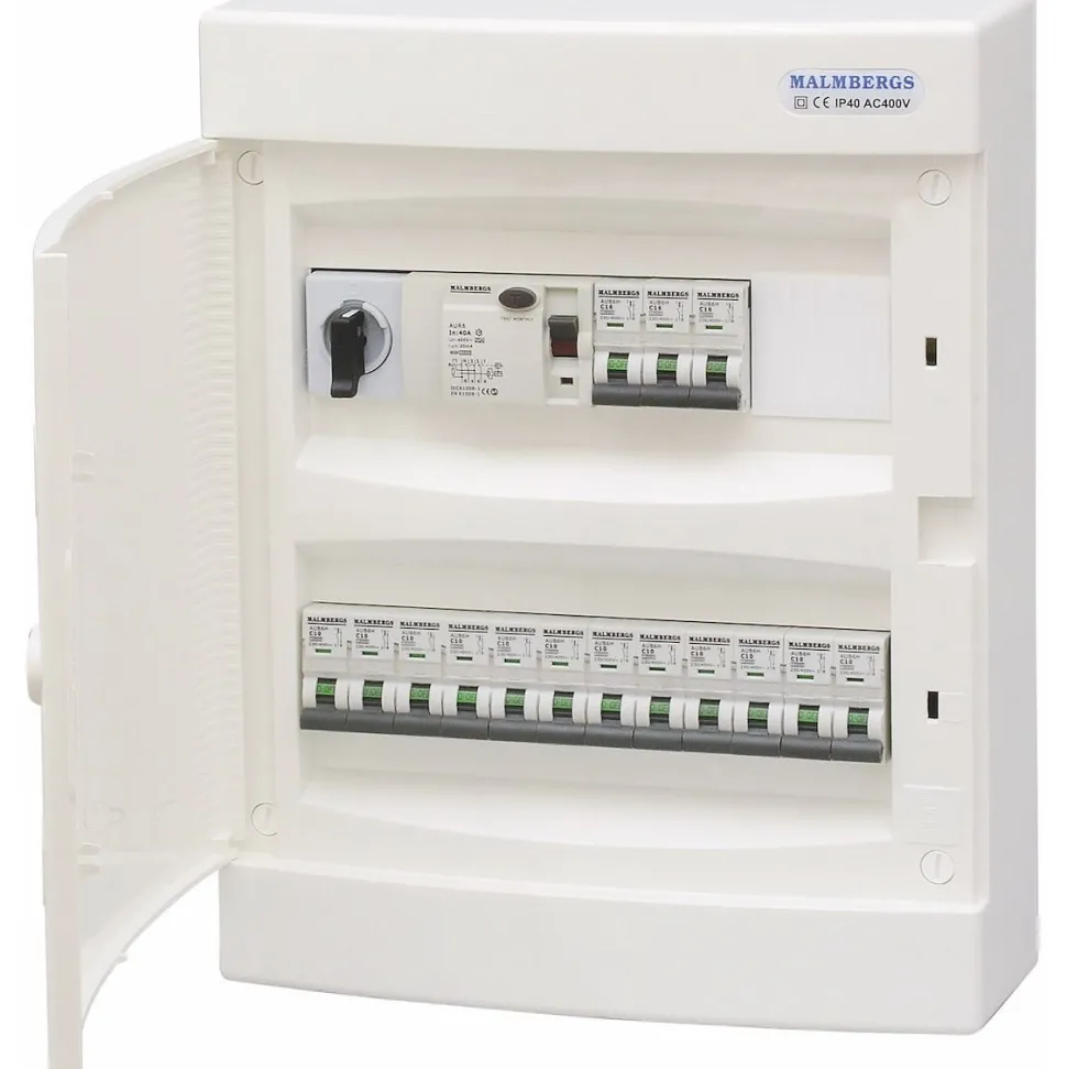 Ryhmäkeskus Malmbergs 2x12 modulia, IP40, pinta-asennus