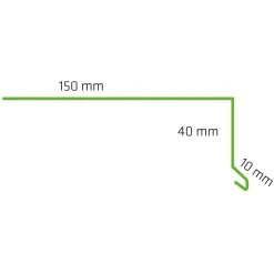 Räystäspelti Kerabit 2,0 m RR33 musta