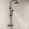Sadesuihkusetti Bathlife Glimma, termostaattihanalla, hierova suihku, suihkupää ⌀200mm, musta
