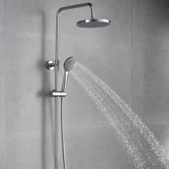 Sadesuihkusetti Bathlife Glimma, termostaattihanalla, hierova suihku, suihkupää ⌀200mm, kromi