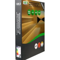 Saunanauhasetti LED Energie 125, 2.5m, 2700K, 10W/m, IP44/65, 2200lm, himmennettävä, valkoinen