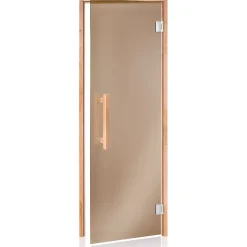 Saunan lasiovi Andres Glass Comfort, leppäkarmi, eri kokoja, eri värejä