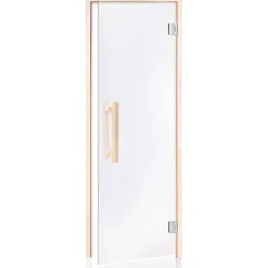 Saunan lasiovi Andres Glass Comfort, haapakarmi, eri kokoja, eri värejä