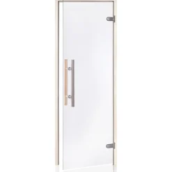 Saunan lasiovi Andres Glass Light Premium, haapakarmi, eri kokoja, eri värejä