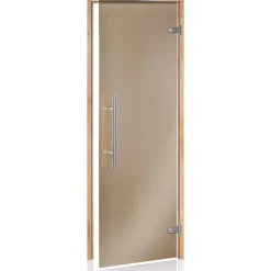 Saunan lasiovi Andres Glass Light Premium, leppäkarmi, eri kokoja, eri värejä