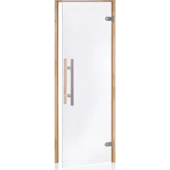 Saunan lasiovi Andres Glass Light Premium, leppäkarmi, eri kokoja, eri värejä